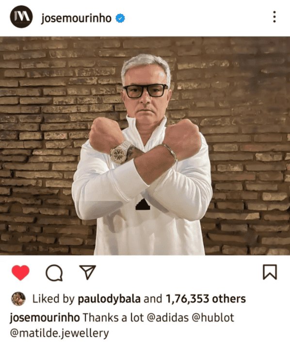 Jose Mourinho zawieszony na 2 mecze. Tak zareagował na Instagramie