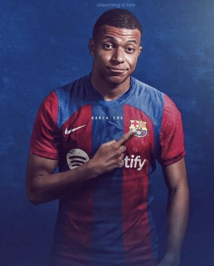 Mbappe w Barcelonie 