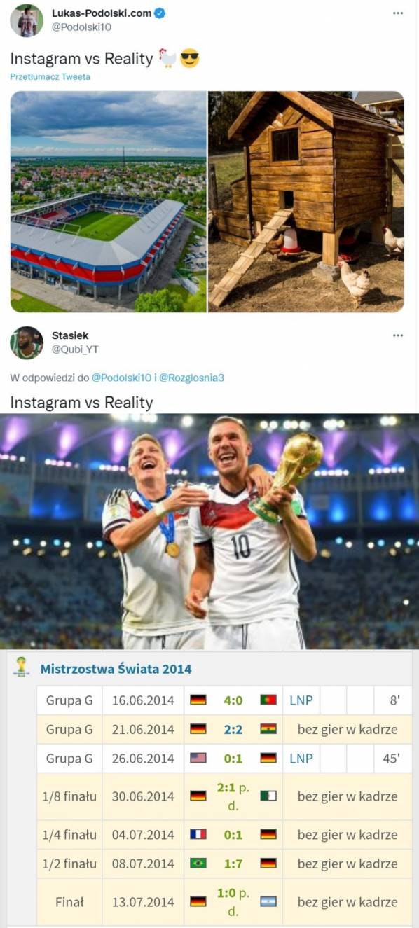 Podolski kpił z Piasta i dostał mocną ripostę