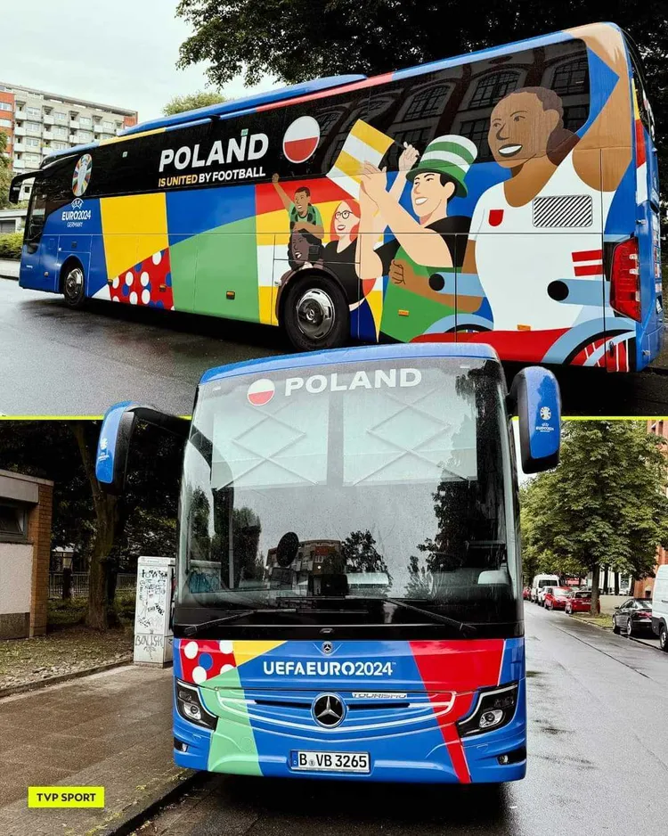 Autokar reprezentacji Polski na EURO 2024