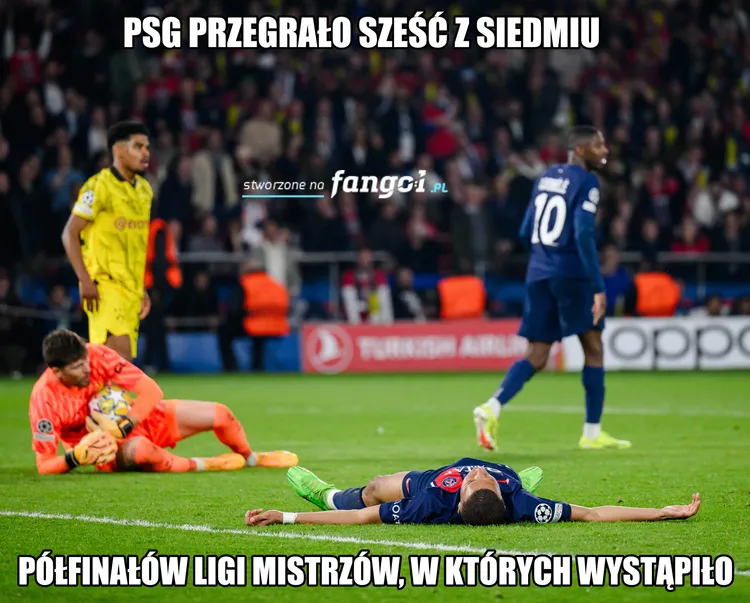 PSG nie potrafi grać w półfinałach Ligi Mistrzów