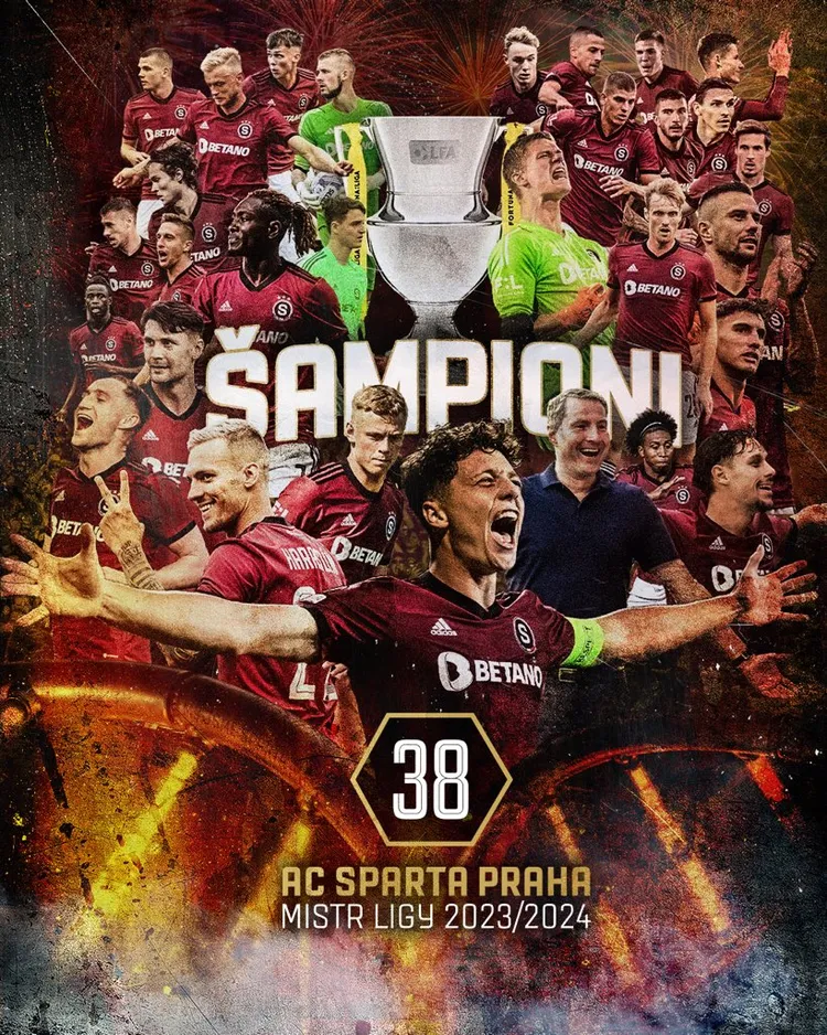 Sparta Praga mistrzem Czech w sezonie 2023/2024