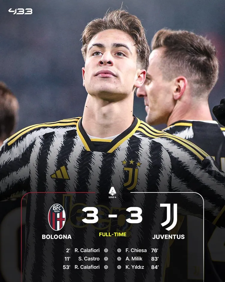 Imponujący comeback Juventusu w meczu z Bologną!