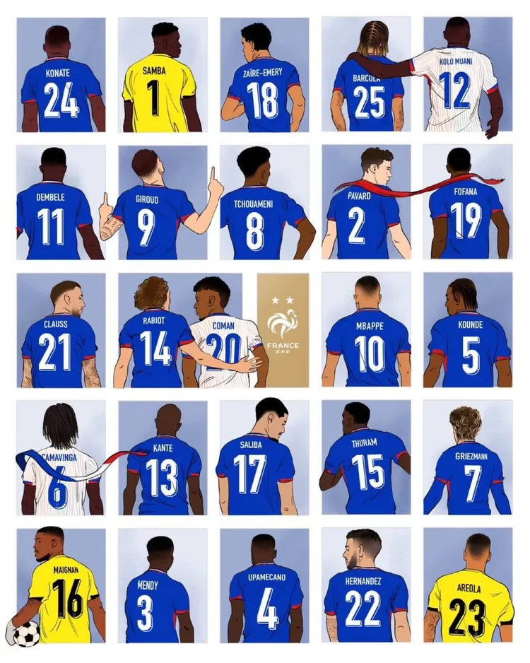 Nowe numery w reprezentacji Francji na EURO 2024