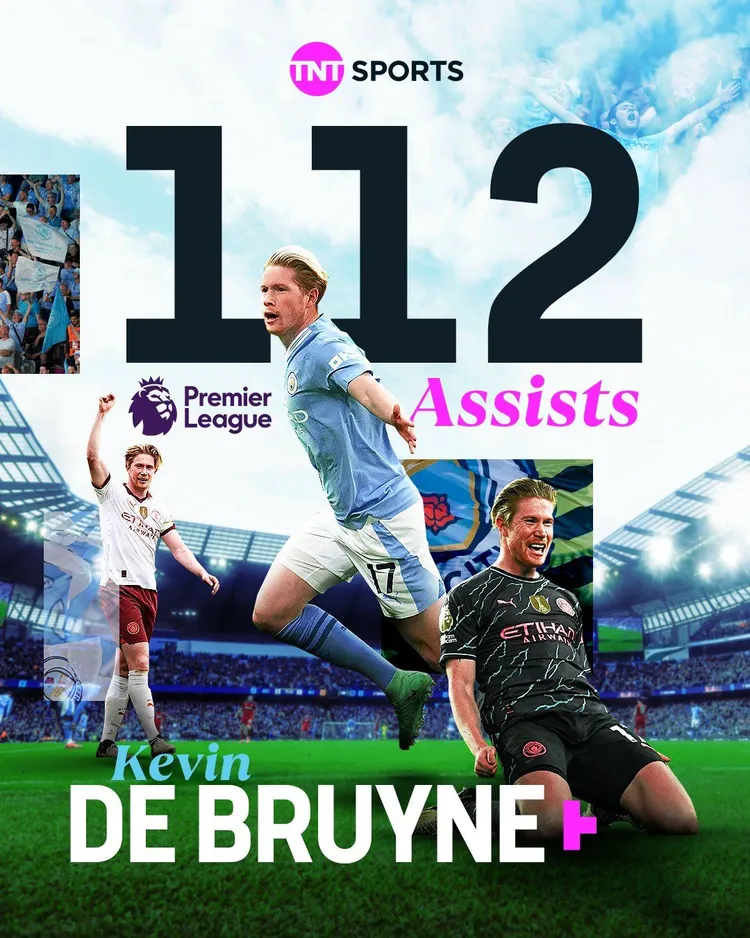 Już tyle asyst ma De Bruyne w Premier League