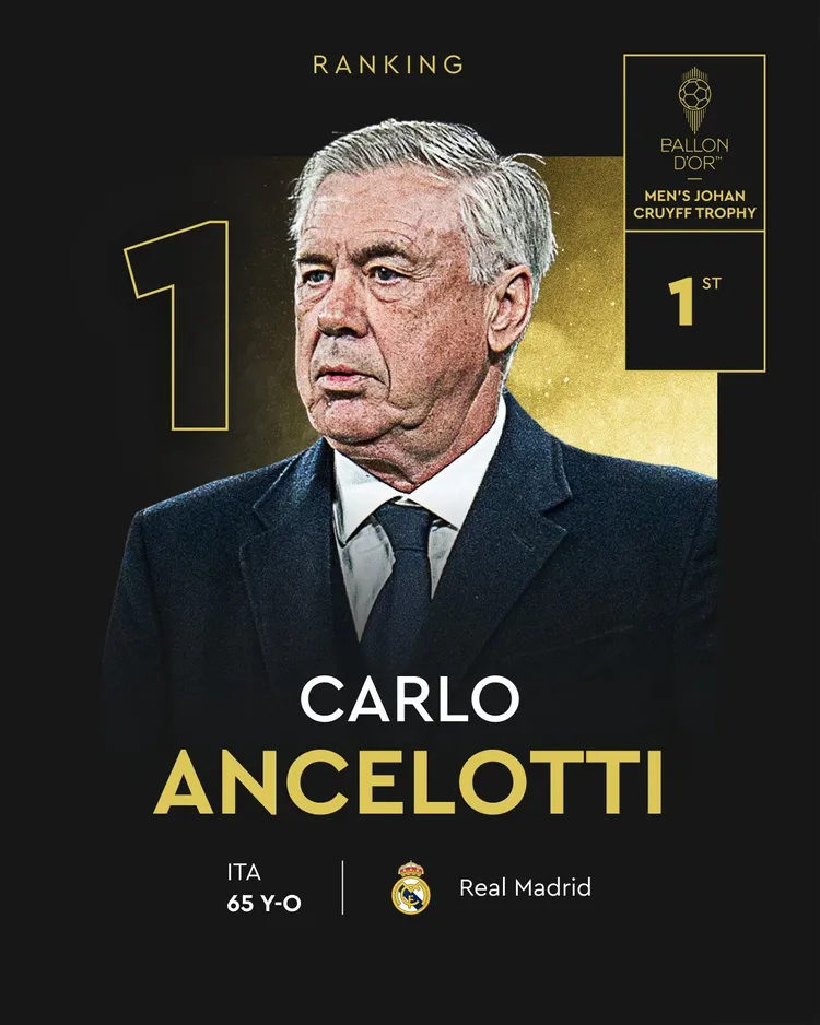 Carlo Ancelotti trenerem roku