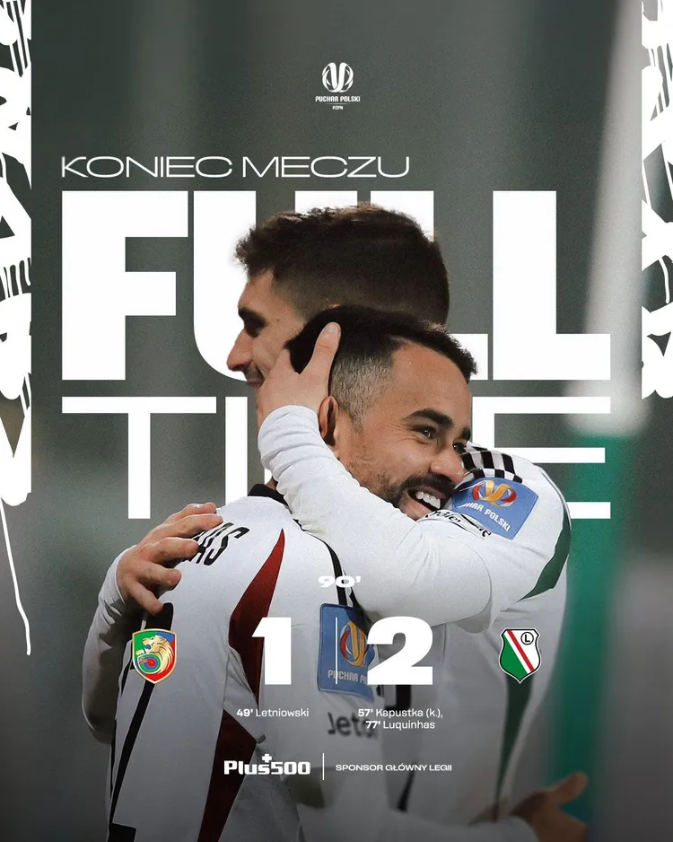 Miedź była blisko, ale to Legia zagra w 1/8 finału Pucharu Polski