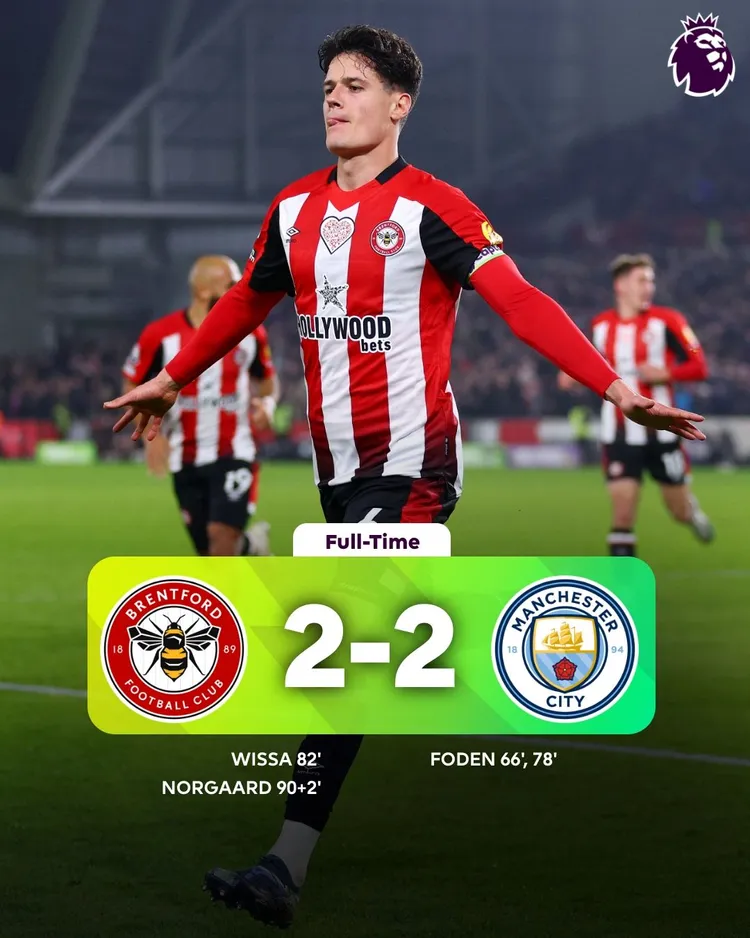 Brentford urywa punkty Manchesterowi City!