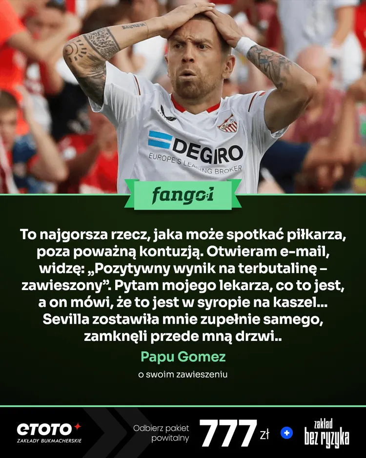 Papu Gomez wspomina swoje zawieszenie