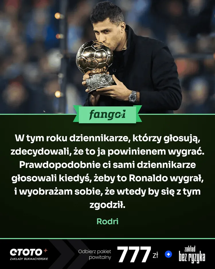 Rodri odpowiada na słowa Cristiano Ronaldo