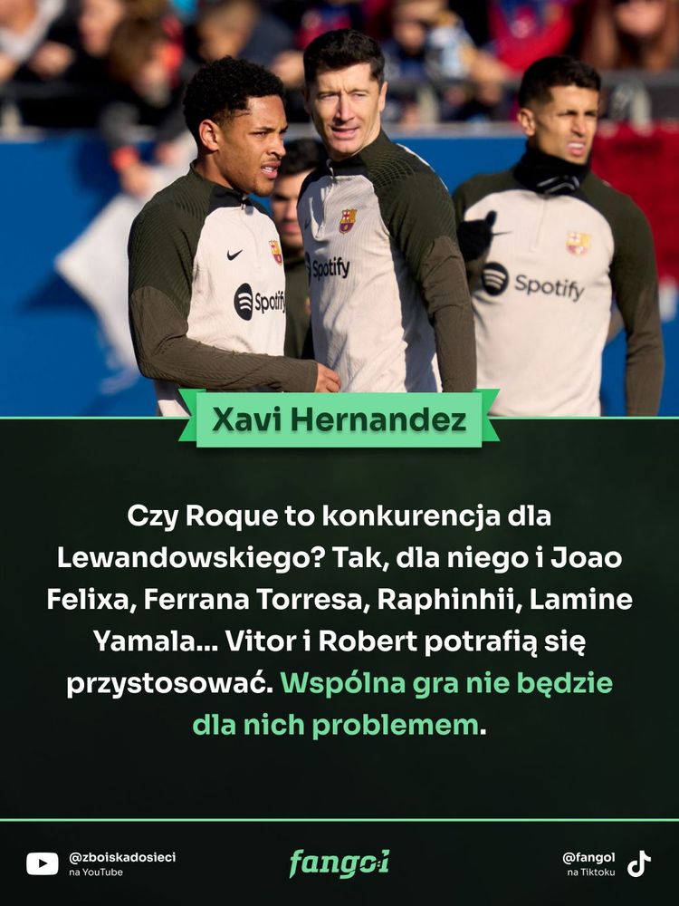 Xavi nie widzi problemu we wspólnej grze Lewandowskiego i Vitora Roque