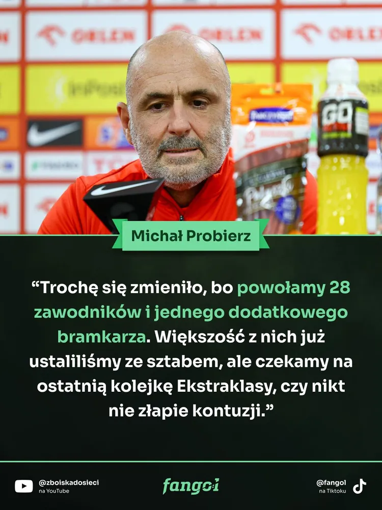 Michał Probierz powoła jednak szerszą kadrę przed EURO