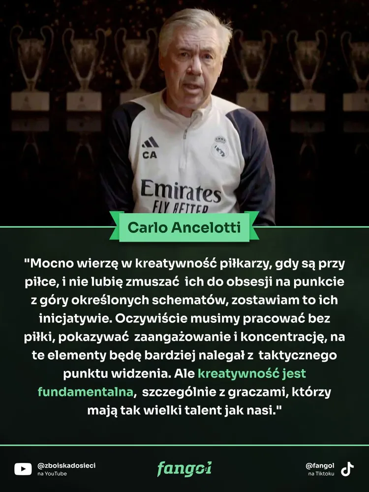 Na tym polega trenerska filozofia Carlo Ancelottiego