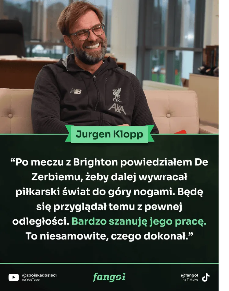 To usłyszał De Zerbi od Kloppa