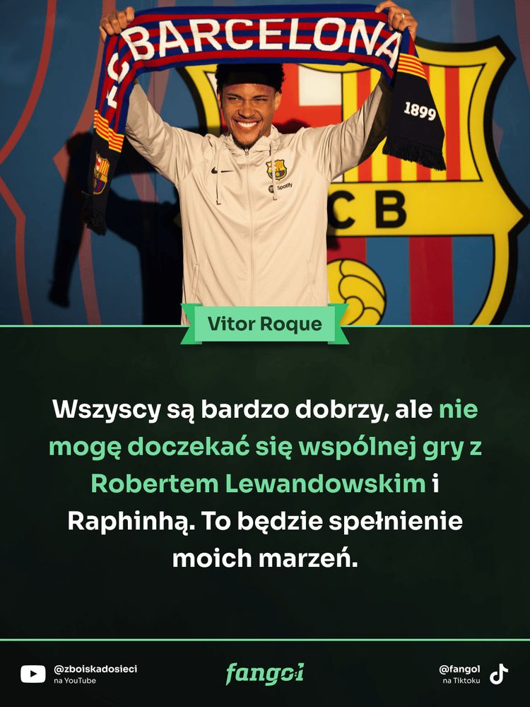 Vitor Roque nie może doczekać się wspólnej gry z Lewandowskim