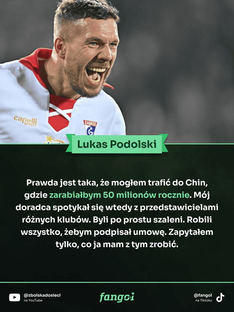 Najbardziej szalona oferta, jaką otrzymał Lukas Podolski