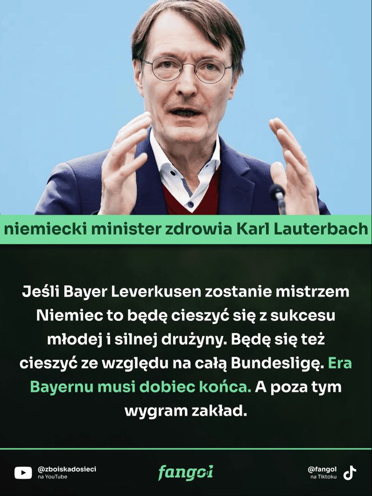 Niemiecki minister liczy na mistrzostwo Bayeru