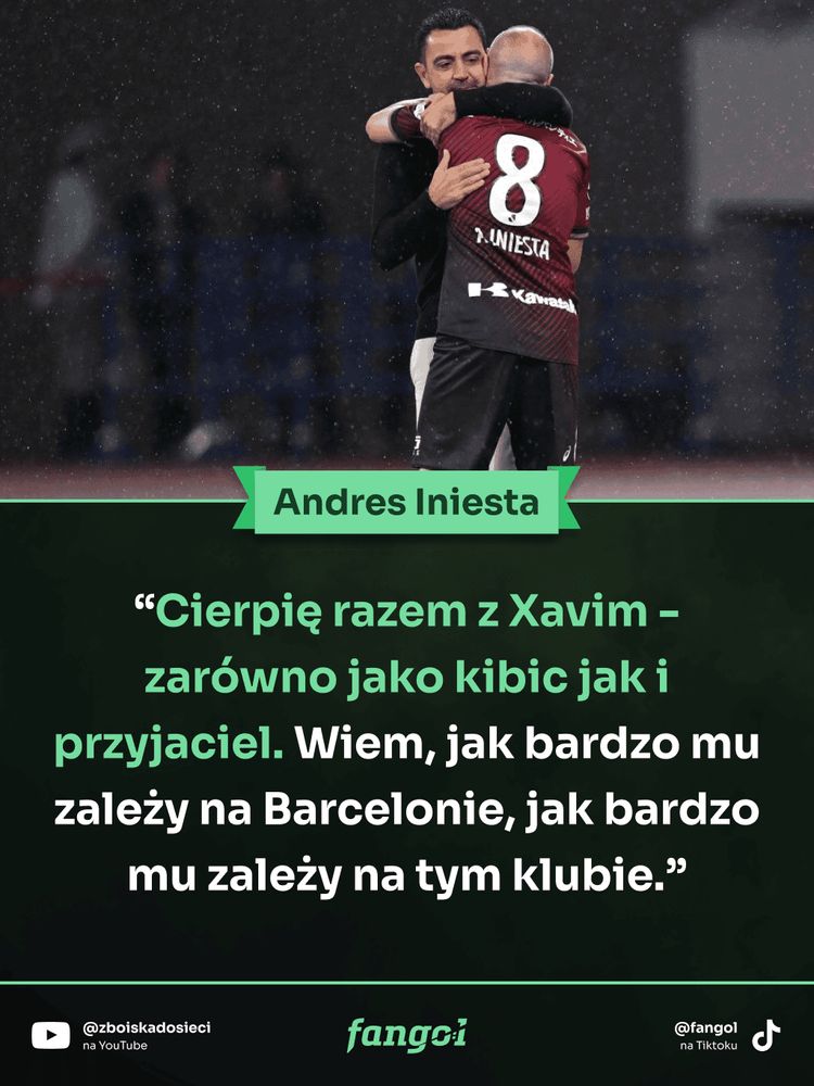 Iniesta cierpi razem z Xavim