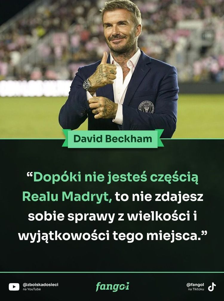 Oryginalna wypowiedź Davida Beckhama o Realu Madryt... hmmm... 🤔