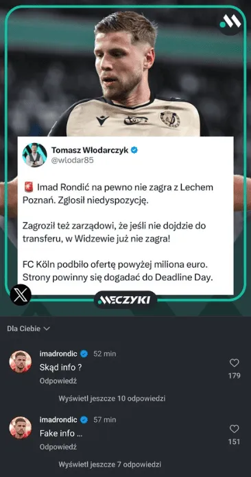 Zawodnik Widzewa wyjaśnia Meczyki