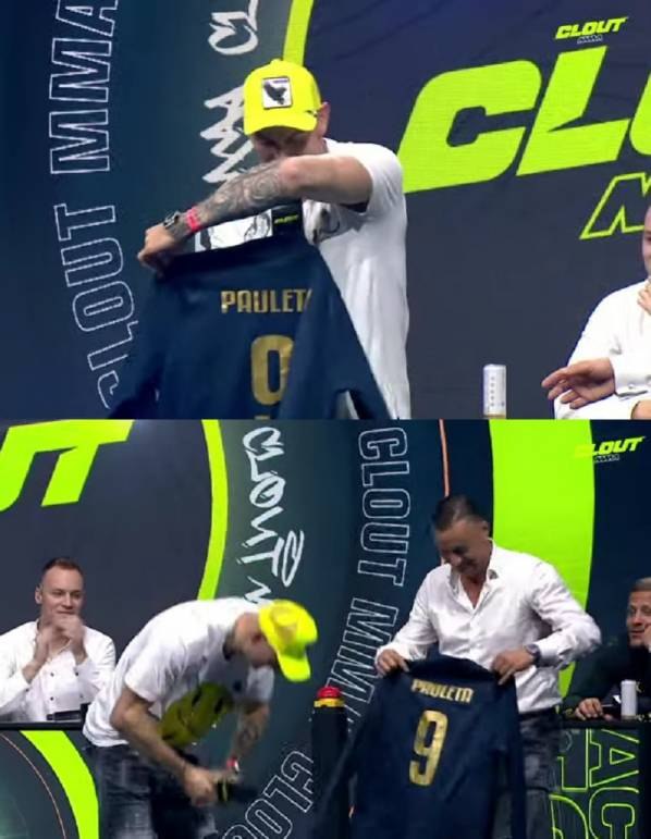 Bartman wręczył Hajto bluzę z nazwiskiem Pauleta