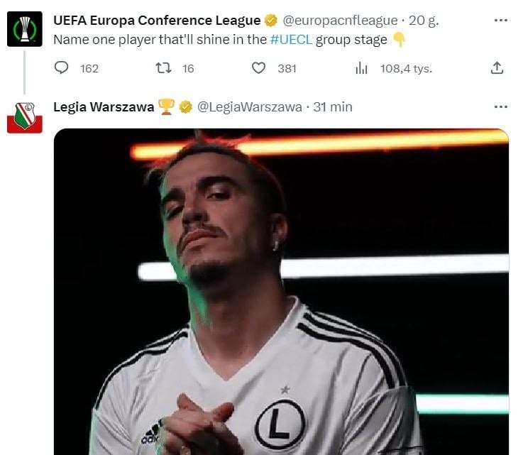 Tak Legia odpowiedziała na tweeta Ligi Konferencji!