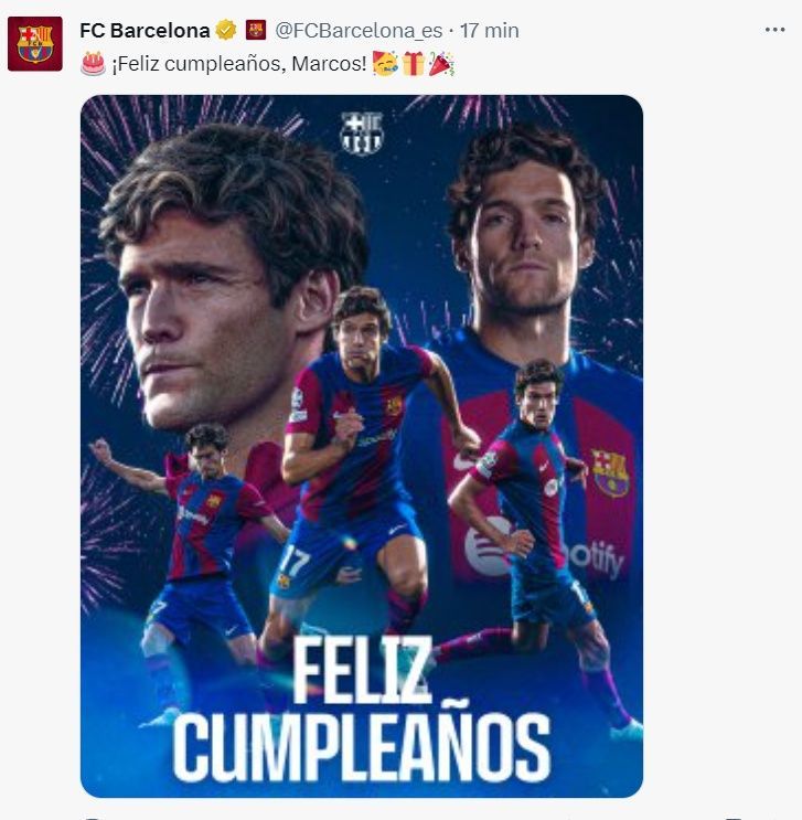 Barcelona złożyła życzenia urodzinowe Alonso za pomocą grafiki w bardzo niskiej rozdzielczości 