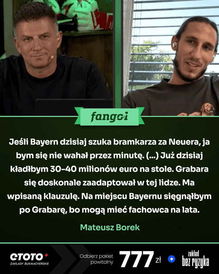 Mateusz Borek znalazł następcę Neuera