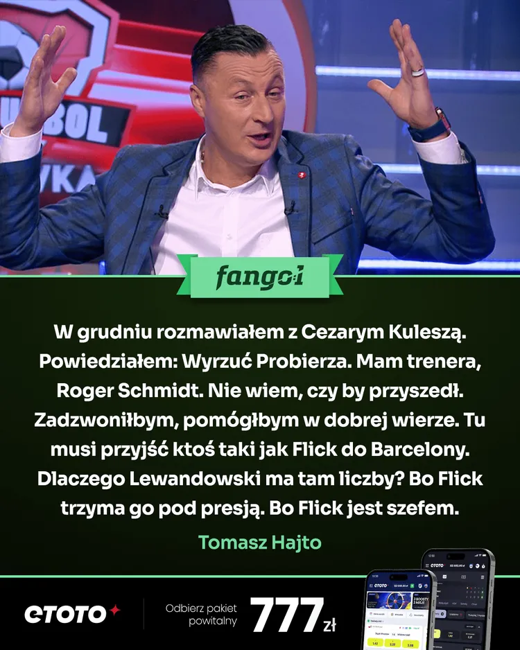 Tomasz Hajto znalazł receptę na uzdrowienie kadry!