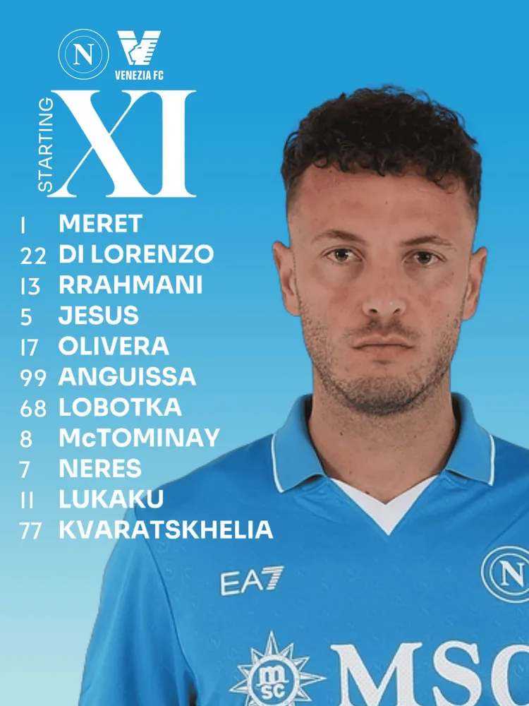 Wyjściowa XI Napoli na starcie z Venezią!