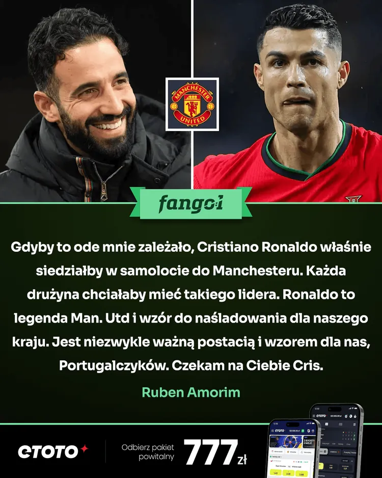 Rúben Amorim o powrocie Cristiano Ronaldo