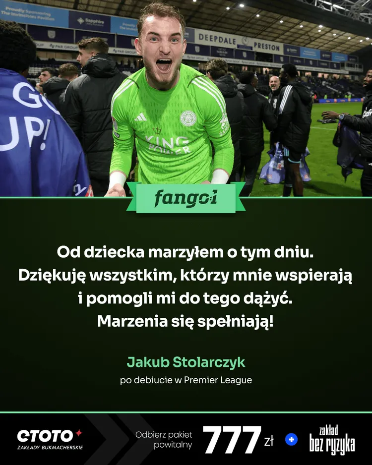 Jakub Stolarczyk o wczorajszym debiucie w Leicester