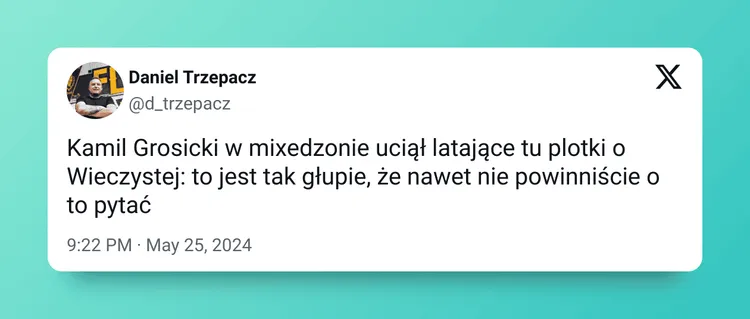 Riposta Grosickiego na pytanie o transfer do Wieczystej