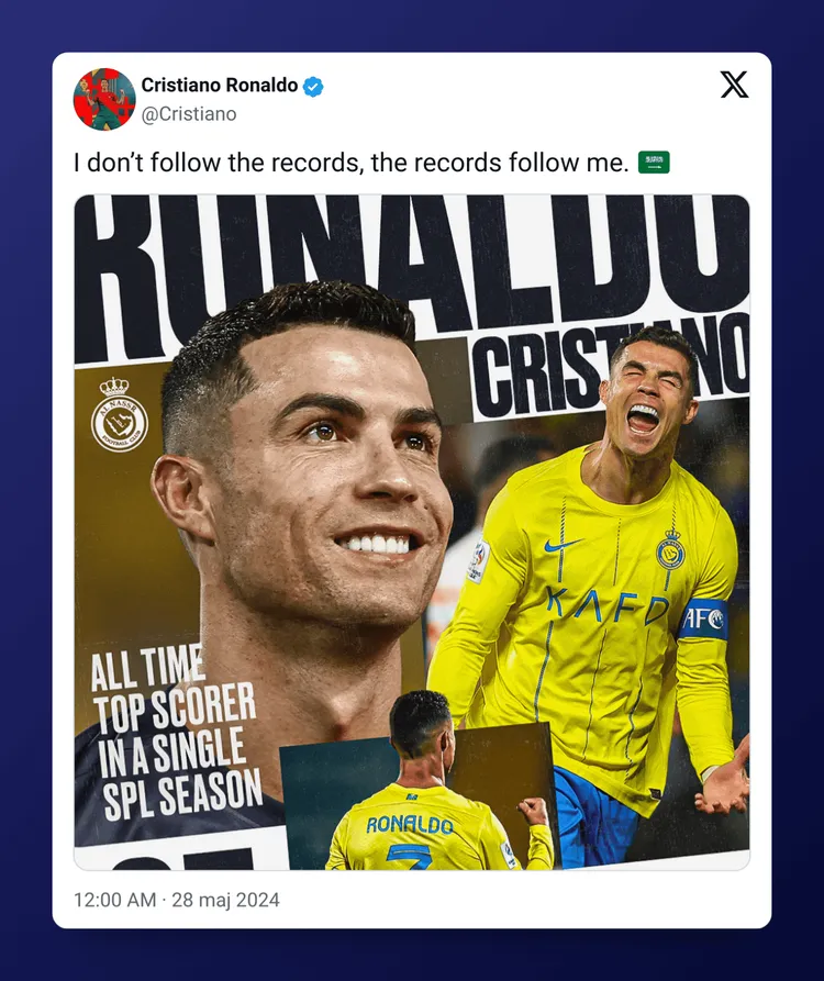 Komentarz Cristiano Ronaldo po pobiciu kolejnego rekordu