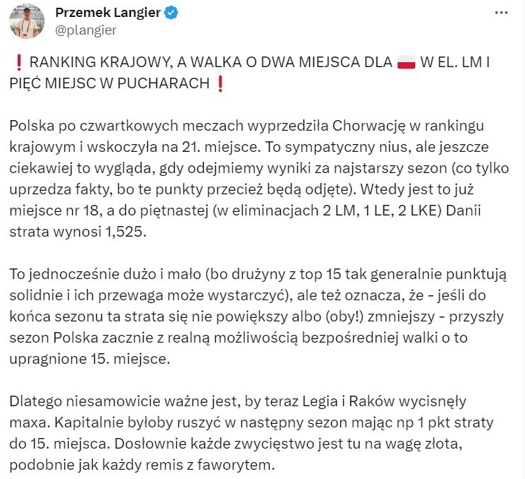 Rozpoczynamy walkę o dwa miejsca w eliminacjach LM